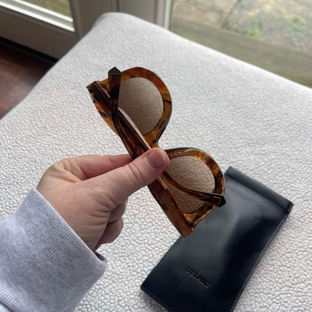 Kate Young for Tura brown marbled color sunglasses